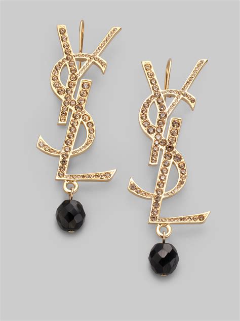 ysl earrings logo